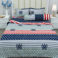 Bộ ga gối 1m4x2m,1m5x2m,1m6x2m poly cotton,mẫu vịt vàng
