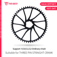 PASS QUEST 3mm Offset GXP Chainring 40T/42T/44T/46T/48T/50T/52T/54T Narrow Wide Chainring for SRAM GXP Gx xx1 Eagle 10S 11S 12S