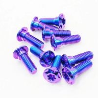 น็อตไททาเนียม TC4 / Gr5, M8x20/25/30/35 มม., สกรูดิสก์สำหรับรถจักรยานยนต์, เหมาะสำหรับ Yamaha และ Ho