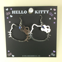 【震撼精品百貨】Hello Kitty 凱蒂貓 造型耳環-裸空大頭造型 震撼日式精品百貨