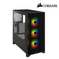 【CORSAIR 海盜船】iCUE 4000X RGB 鋼化玻璃中塔式電競機殼(黑)