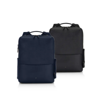 【Samsonite 新秀麗】Black Lable MYLES 時尚專業商務頂級皮革尼龍筆電後背包/雙肩包/電腦包15.6吋(黑)