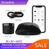 BroadLink RM4 Pro+ HTS2 Version Wireless Universal Remote Hub with Temp and Humidity Sensor Smart Home Solution