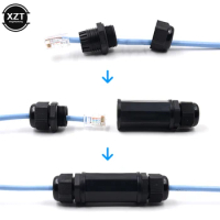 RJ45 Waterproof IP67 Ethernet Network Cable Connector Double Head Outdoor LAN Coupler Adapter Female Cat5 6 7 8P8C High Quality