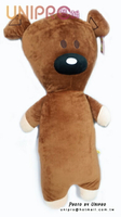 【UNIPRO】Mr. Bean Bear 豆豆熊 經典 長枕 長型玩偶 絨毛娃娃 抱枕 咖啡熊 禮物 1號