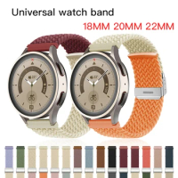 18mm 20mm 22mm Strap for Samsung Galaxy Watch 6 5 4 Pro Classic Active 2 braided Solo Loop Bracelet Correa Huawei Watch 4 GT 2 3