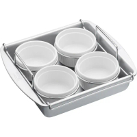 【KitchenCraft】附架布丁烤杯4入 / 點心烤模