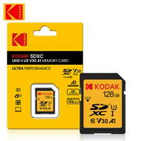 KODAK Ultra SD Card 128GB SDXC SD Class10 Flash Memory Card SD Cards 4K SDHC Full HD Video Flash Micro Tf SD Card For Camera PC