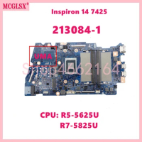 213084-1 With R5-5625U R7-5825U CPU Laptop Motherboard For Dell Inspiron 14 7425 2-in-1 Mainboard 03GW69 063KWG Fully Tested OK
