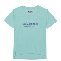 KAPPA義大利 舒適時尚女短袖針織圓領T恤 絲藍綠 331689WW7X