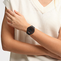 Swatch Skin Irony 超薄金屬系列手錶 BRUSHED RED 螢光紅 (42mm) 男錶 女錶