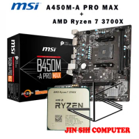 AMD Ryzen 7 3700X R7 3700X CPU + MSI B450M-A PRO MAX Motherboard Set meal Socket AM4 New / no fan