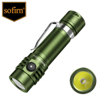 Sofirn SC18 Green EDC Flashlight 1800lm USB C Rechargeable SST40 LED 18650 Torch TIR Optics Lens Lantern with Power indicator