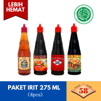 Saos 58 - PAKET IRIT 275ML (KECAP INGGRIS, RASA RAJA, KECAP IKAN, SAUS TIRAM)