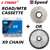 9 Speed Flywheel Road Bike freewheel Chain Set X9 Chain 11-25/28/32/36/40/42/46/50T MTB Bicycle Cassette with for HG K7 SUNSHINE