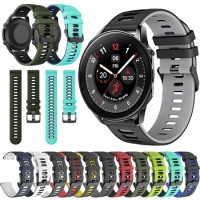 22mm Sports silicone Strap for OnePlus Watch 2 OPPO Watch 2 replacement Soft Watchband For Realme Watch 3 S Pro Belt Accessories