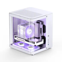 JONSBO TK-1 M-ATX/ITX Mini PC Case Ring tempered glass side transparent Maximum support for 160mm cooler and 240mm water cooling