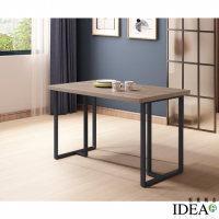 IDEA-家具系列木紋精緻鐵腳餐桌120*70*76CM