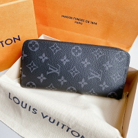 美國百分百【Louis Vuitton】LV SLENDER 長夾 錢包 皮夾 皮件 男 多卡 印花 黑色 BP45