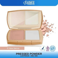 INEZ Lustrous Pressed Powder Bedak Padat Gold inez900 12 RAW SIENNA