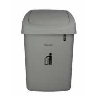 Global House DKW ถังขยะฝาสวิง 50 ลิตร 33.8x40.4x66ซม. รุ่น HH-206P สีเทาอ่อน
