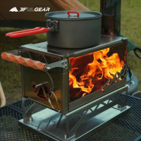 3F UL GEAR Portable 304 Stainless Steel Camping Tent Stove Heating Cooking Winter Keep Warm Desktop Firewood Stove Picnic Hiking