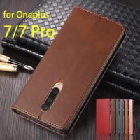 Magnetic Attraction Cover Leather Case for Oneplus 7 Pro 1+7Pro Flip Case Card Holder Holster Wallet Case Business Fundas Coque