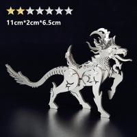 鋼魔獸3d立體金屬模型白澤神獸機械組裝不銹鋼拼裝拼圖高難度玩具