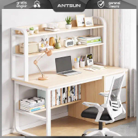 Antsun Meja Belajar dengan Rak dan Laci - Meja Belajar Serbaguna Meja Kerja Minimalis Meja Komputer 