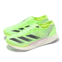 【adidas 愛迪達】競速跑鞋 Adizero Takumi Sen 10 W 女鞋 螢光綠 緩震 運動鞋 愛迪達(IG8206)