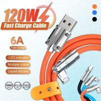 Kabel Charger Micro USB 6A, Fast Charging 120W, Tahan Lama, Anti Kusut, Transfer Data Cepat, Cocok u