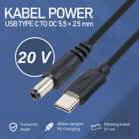 Kabel Power USB Type C to DC 5.5x2.5mm Charger Router CCTV 97cm