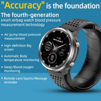 Air Pump Watch Real Accurate Blood Oxygen Pressure Monitor Heart Rate Smart Watch Health Body Temperature Smartwatch For Old Men