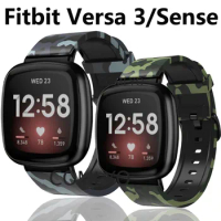 HOT Watch Band for Fitbit Versa 3 Strap Silicone Wristband camouflage Replacement for Fitbit Sense Bracelet Correa Accessories