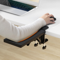 桌上型電腦手托架桌用鼠標墊護腕托免打孔手臂支架可折疊鍵盤平齊手肘托