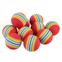 Bola Golf Pelangi EVA, saiz 8mm, 6 / 12 / 24 / 50pcs, Set Latihan Berwarna-warni, Sesuai untuk Pengg