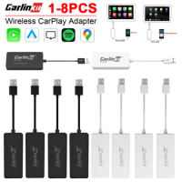 1-8PCS Carlinkit Car AI box Wireless Carplay Wireless Android Car Box USB AI Box Bluetooth Car Radio Vehicle Multimedia Player