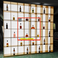 不銹鋼恒溫白酒櫃定制亞克力發光展示紅酒架輕奢金屬裝飾鋼板書櫃