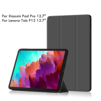 For Lenovo Xiaoxin Pad Pro 12.7 Case Tri-Folding PU Leather Soft Back Stand Cover for Lenovo Tab P12 Case 12 7 12.7 inch 2023