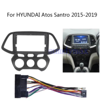 9 inch Fascia Car Audio Frame Car Radio Fascia gps navigation fascia pane cable wire is suitable HYUNDAI Atos Santro 2015