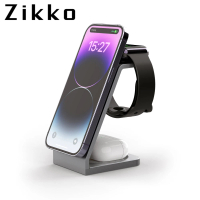 【ZIKKO】ZKUD001 18W 特務Z / 三合一鋁合金無線充電座(可充手機/耳機/Apple Watch)