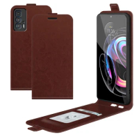 Case for Motorola Moto Edge 20 Pro 5G (6.7in) Cover Down Open Style Flip Leather Card Slot Black XT 2153 20Pro XT2153 Edge20+