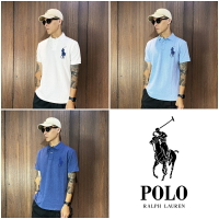 美國百分百【全新真品】Ralph Lauren POLO衫 網眼 短袖 RL 大馬 上衣 白色/麻花藍/藏藍 CJ10