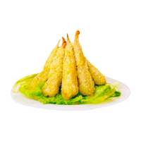 【樂活e棧】素食家常菜 酥脆黃金炸蝦400gx2袋-奶素(調理包 拜拜 年菜 中元 清明 蔬食)