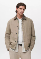 MANGO Man Jacket With Corduroy Collar