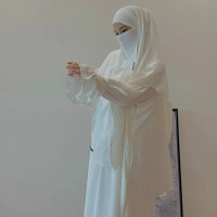 SET ABAYA HALEEMA + KHIMAR + PURDAH