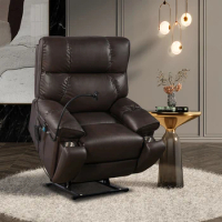 Recliner Chair with Phone Holder,Electric Power Lift Recliner Chair with 2 Motors Massage and Heat for Elderly, 3 Positions