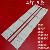 5set=45pcs led backlight for TCL 55P3F 55HR330M04A5 4C-LB5504-HR15J 4C-LB5504-HR16
