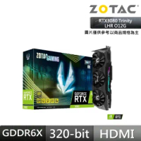 【ZOTAC 索泰】GAMING GeForce RTX 3080 Trinity OC LHR 12GB 顯示卡(鎖算力)