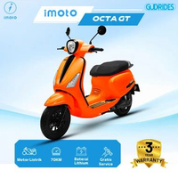 IMOTO OCTA GT Motor Listrik 1 Baterai 70 KM | ORANGE GLOSSY | Smart App, GPS Tracking, Remote ON/OFF